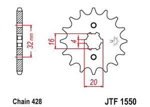 Kit chaine Yamaha Yz-f 125 R