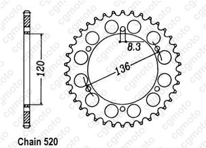 Kit chaine Yamaha Rd 350 Lc