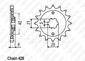 Kit chaine Yamaha Xt 350