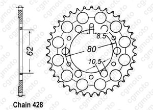 Kit chaine Yamaha Xt 350