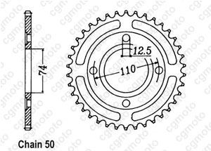 Kit chaine Yamaha Xs 400 Se