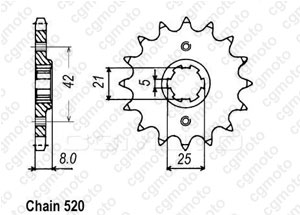 Kit chaine Yamaha Xt 400 S