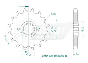 Kit chaine Yamaha Xs 400 S