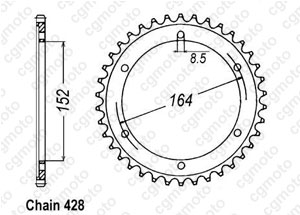 Kit chaine Yamaha Sr 500