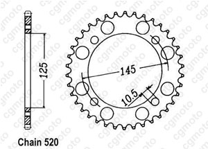 Kit chaine Yamaha Xt 550