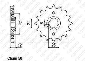 Kit chaine Yamaha Fz 600