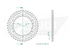 Kit chaine Yamaha Yzf 600 R Thundercat