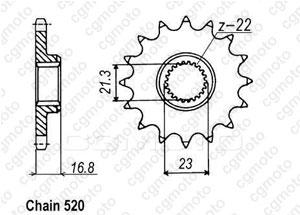 Kit chaine Yamaha Xj 600 N