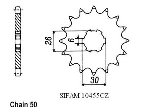 Kit chaine Yamaha Xs 650 Se