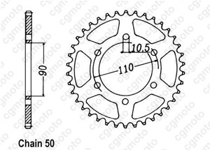 Kit chaine Yamaha Xs 650 Se