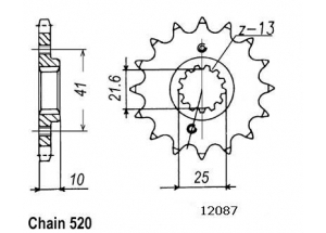 Kit chaine Yamaha Mt-03 660