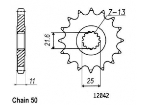 Kit chaine Yamaha Fz 750