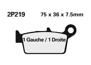 plaquette de frein Nissin 2P219ST MX Sinter