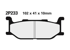 Plaquette de frein Nissin 2P233NS semi-metallique