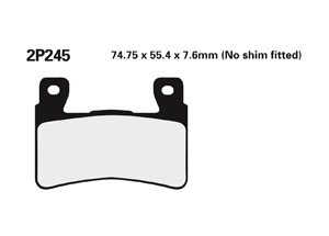 Plaquette de frein Nissin 2P245NS semi-metallique