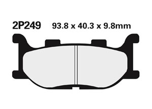 Plaquette de frein Nissin 2P249NS semi-metallique