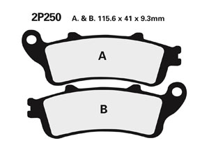 Plaquette de frein Nissin 2P250NS semi-metallique