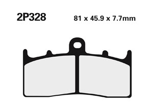 Plaquette de frein Nissin 2P328ST METAL FRITTE