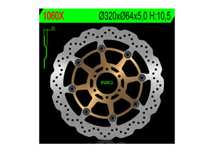 Disque de frein NG 1060X pétale flottant