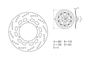 Disque de frein avant Brembo Serie ORO rond fixe Yamaha FJR1300/XTZ 660