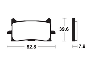 Plaquette de frein TECNIUM MF440 métal fritté Honda Africa Twin CRF1000L