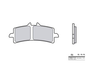 Plaquette de frein BREMBO type 07BB37LA métal fritté route