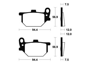 Plaquettes de frein TECNIUM MA45 Organique