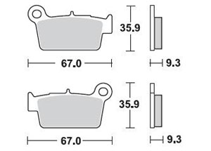 PLAQUETTES de FREIN BRAKING 890CM46