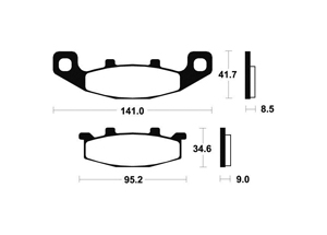 Plaquettes de frein TECNIUM MA97 Organique