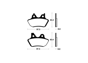 Plaquettes de frein TECNIUM MF326 Métal fritté