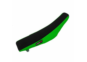 Housse de selle KAWASAKI KXF 250 09-12 KXF 450 09-11 TOP BLACK- SIDE GREEN (M212-2BG)