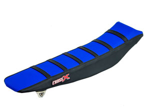 Housse de selle YAMAHA WRF 450 12-15 TOP BLUE- SIDE BLACK-STRIPES BLACK (M409-3BLBB)