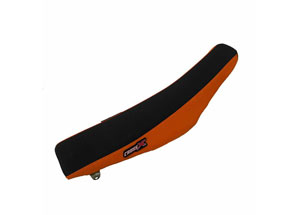 Housse de selle KTM SX 200 250 450 03,SX-SXF 125-525 03-06, EXC 04-07 TOP BLACK- SIDE ORANGE (M512-2BO)