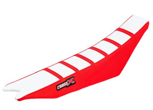 Housse de selle BETA RR-RS 2006-2009 TOP WHITE- SIDE RED-STRIPES RED (M910-3WRR)