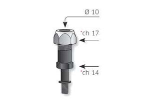 Adaptateur de Rétroviseur Piaggio PK-ETS M8 Pas à Droite