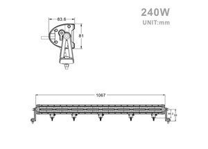 Projecteur LED 240W