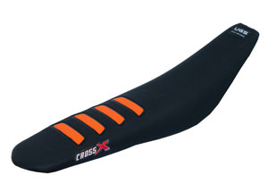 Housse de selle KTM SX SXF 2019-2020 EXC 2020 UGS COLOR WAVE BLACK-ORANGE (UFM524-2BO)