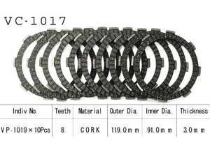 Kit Disques d'Embrayage Garnis Vfr400 R 1990/1994