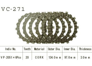 Kit Disques d'Embrayage Garnis Yz 125 J 1982