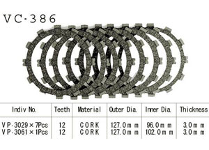 Kit Disques d'Embrayage Garnis Gsf 400 Bandit 1991/1995