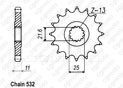 Pignon Yzf 750 R 93-98 532