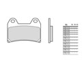 Plaquette de frein BREMBO type 07BB19LA métal fritté route