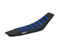 Housse de selle HUSQVARNA WR-CR 125-250 00-04 TC-TE 400-570 01-04 TOP BLACK- SIDE BLACK-STRIPES BLUE (M609-3BBBL)